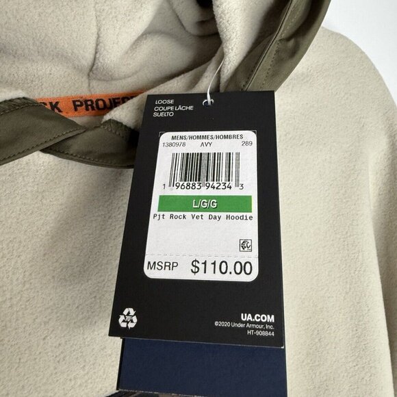 Project Rock Veterans Day Fleece Hoodie $110 MSRP BRAND NEW Size Large - Picture 2 of 3